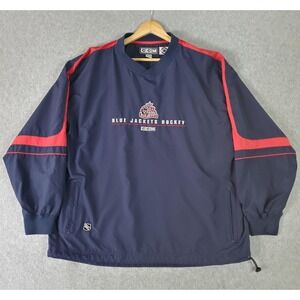 Columbus Blue Jackets Jacket Mens XL Blue NHL Hockey CCM Pullover Center Ice
